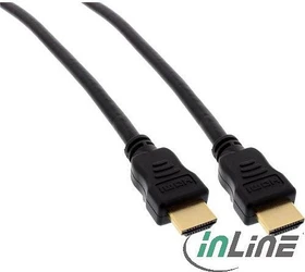 InLine High Speed mit Ethernet HDMI 1.4 Kabel schwarz/gold, 1.50m