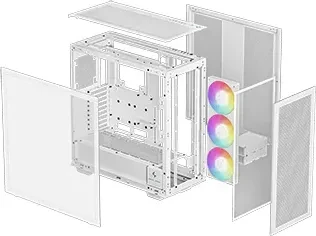 DeepCool Morpheus WH, weiß, Glasfenster