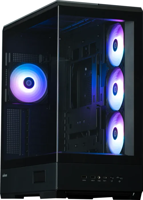 Zalman P50 DS Black, Glasfenster