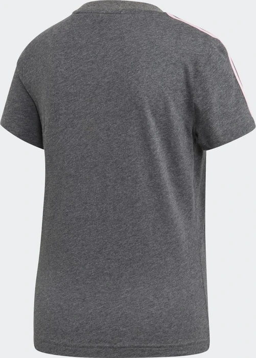 adidas Essentials 3-Streifen T-Shirt kurzarm dark grey heather/true pink (Damen)