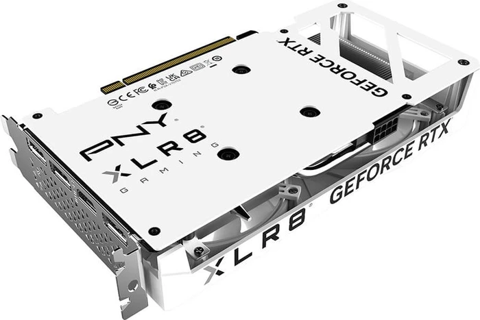 PNY GeForce RTX 4060 XLR8 Gaming Verto Overclocked White Edition, 8GB GDDR6, HDMI, 3x DP