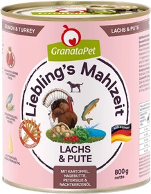 GranataPet Liebling's Mahlzeit Lachs & Pute, 4.80kg (6x 800g)