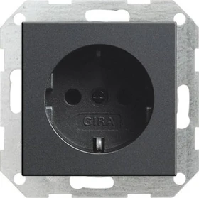 Gira System 55 SCHUKO-Steckdose 16A 250V, anthrazit