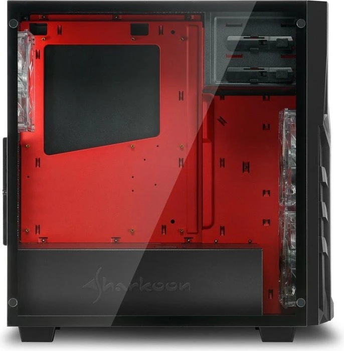 Sharkoon DG7000-G rot, Glasfenster