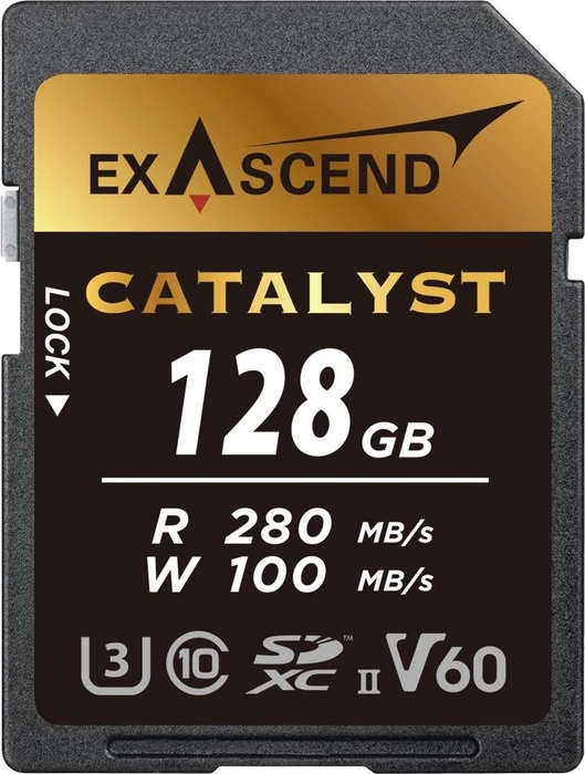 Exascend Catalyst R280/W100 128GB, UHS-II U3, Class 10