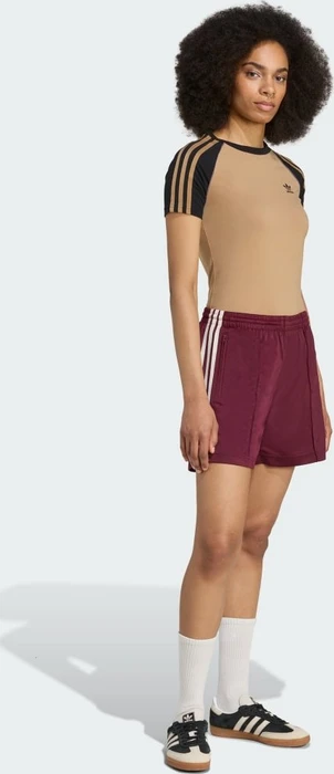 adidas Firebird Shorts maroon/cream white (Damen)