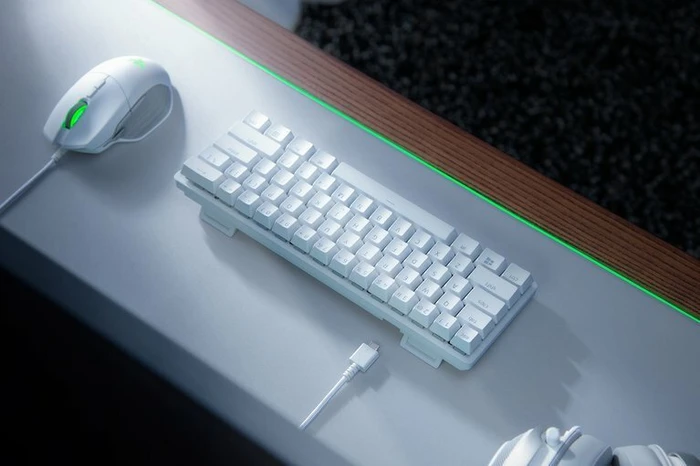 Razer Huntsman Mini, Mercury White, Razer Linear Optical RED, USB, US