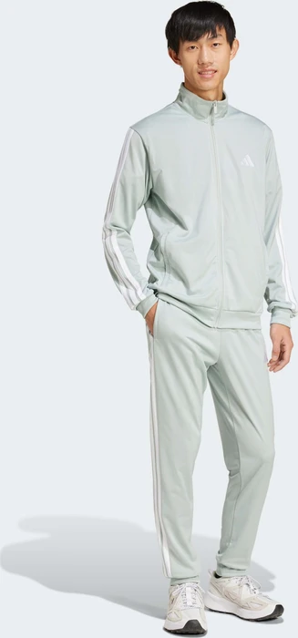 adidas Basic 3-Streifen Tricot Trainingsanzug wonder silver (Herren)