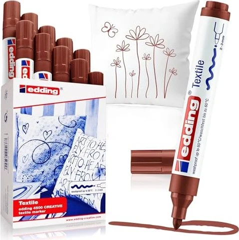 edding 4500 Textilmarker braun, 10er-Pack