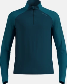 Odlo Zeroweight Warm Half Zip 2.0 Laufshirt langarm reflecting pond (Herren)