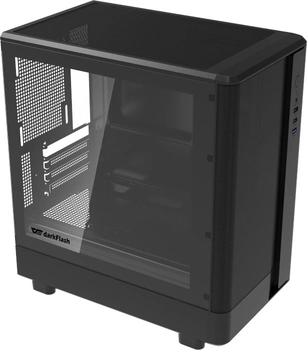 DarkFlash DB330M Mesh Black, Glasfenster