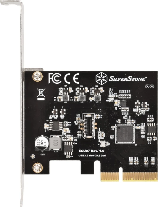 SilverStone ECU07, 1x USB-C 3.2 Key-A Header, PCIe 3.0 x4