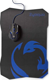 Nedis Zyoquo Gaming Mouse und Mousepad Kit, schwarz, USB (GMMP200BK)