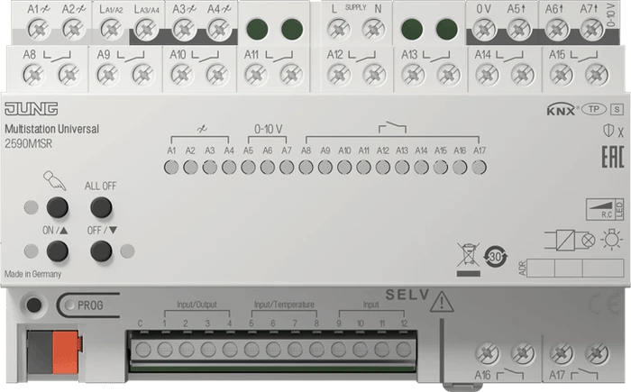 Jung KNX Multistation Universal 8-fach, 8TE REG, 16A