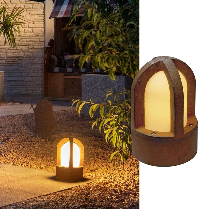 SLV Rusty Cone E14 Wegeleuchte braun