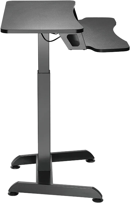 LogiLink elektrisch höhenverstellbarer Sitz-Steh-Schreibtisch 80x40cm schwarz/schwarz