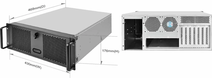 SilverStone RM400, Rackmount Storage, schwarz/grau, 4HE, ATX