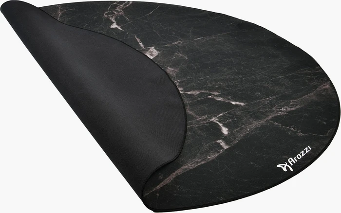 Arozzi Zona Bodenschutzmatte, Black Marble, rund, weich