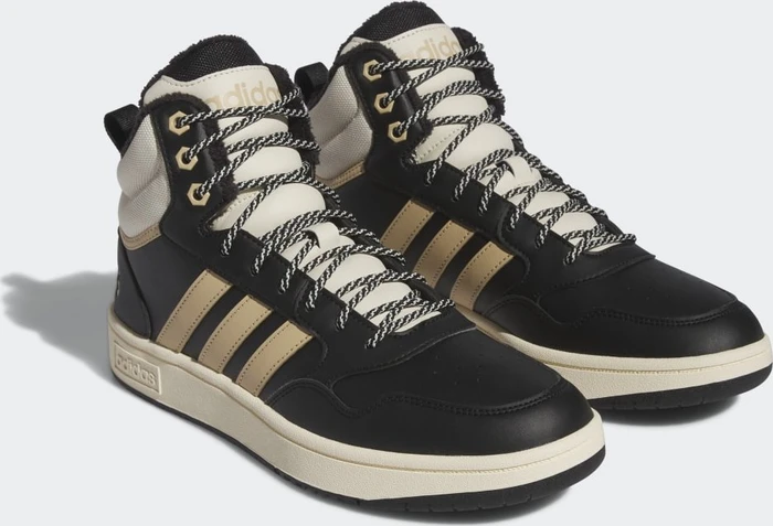 adidas Hoops 3.0 Mid Lifestyle Basketball Classic Fur Lining Winterized core black/magic beige/wonder white
