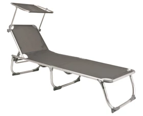 Garden Pleasure Kiso Sonnenliege grau
