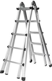 Günzburger Steigtechnik Alu 4-tlg. Teleskop-Mehrzweckleiter, 4x 5 Stufen