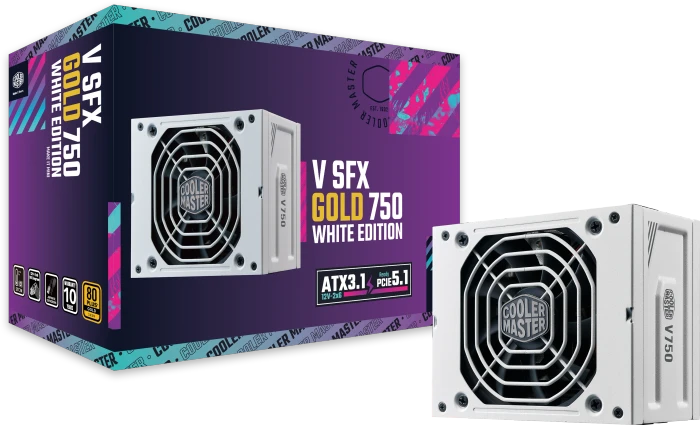 Cooler Master V-Series V750 SFX Gold White Edition 750W, ATX 3.1
