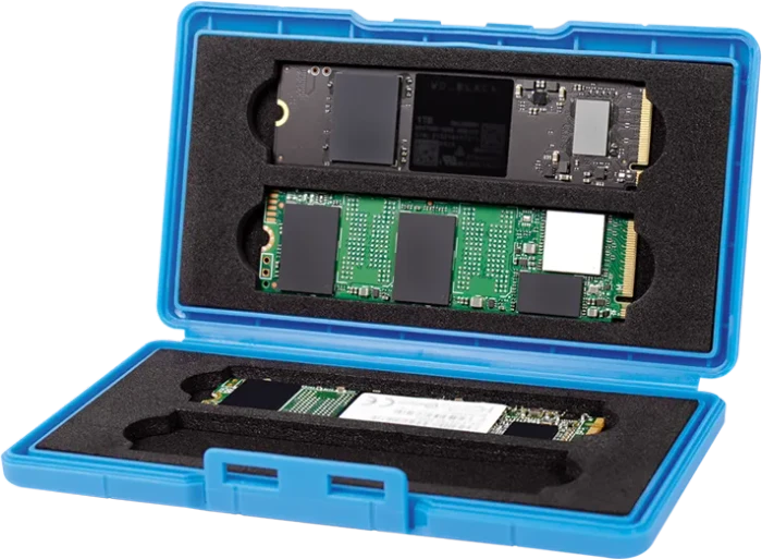 LogiLink SSD Schutz-Box, für 4x M.2 2280, 4x M.2, blau