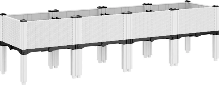 vidaXL Pflanzkasten 160x42cm weiß