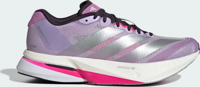 adidas Adizero Boston 13 powder plum/silver metallic/shock pink (Damen)