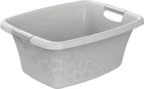 Rotho Flowers 25l Wäschekorb grau/grün