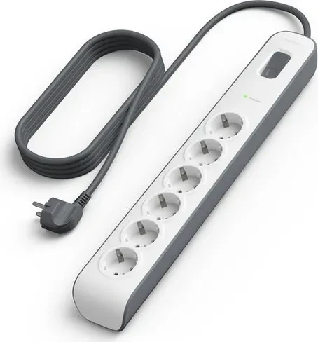 Belkin SurgePlus Überspannungsschutz v2, 6-fach, 2m, weiß/schwarz