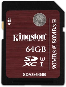 Kingston R90/W80 64GB, UHS-I U3, Class 10