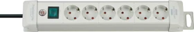 Brennenstuhl Premium-Line mit Schalter, 6-fach, 3m, grau