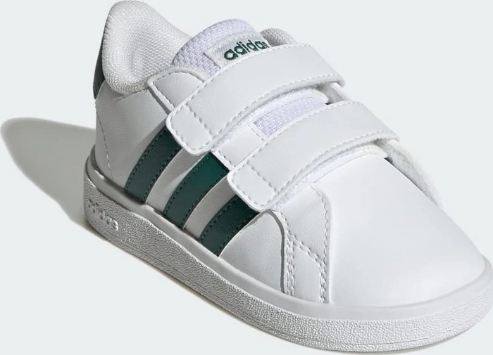 adidas Grand Court Lifestyle Hook and Loop cloud white/collegiate green (Junior)
