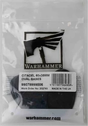 Games Workshop Citadel Oval Bases 60x35mm, 5 Stück