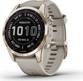 Garmin Fenix 7S Sapphire Solar cream gold titanium/light sand (010-02539-21)