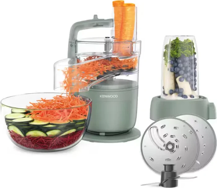 Kenwood FDP23.380GR Multipro Go Blend Compact Food Processor eucalyptus green