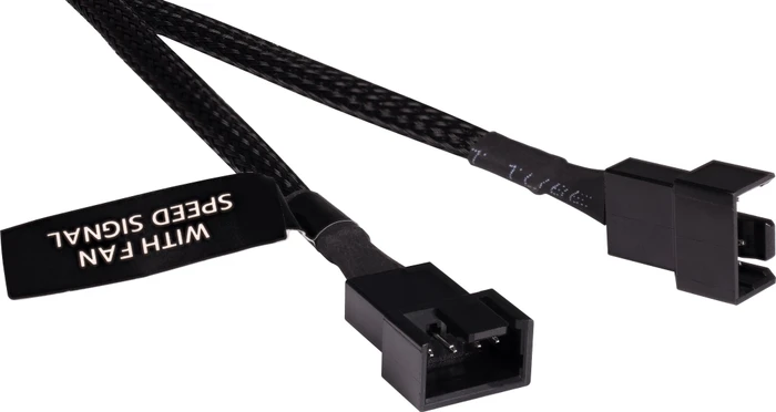 Alphacool 4-Pin auf 4x 4-Pin Verteiler, sleeved, 30cm, schwarz