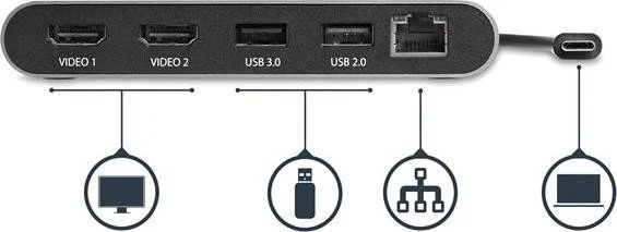 StarTech Dual-4K Mini Thunderbolt 3 Dock mit HDMI, Thunderbolt 3 [Stecker]