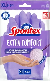 Spontex Haushaltshandschuhe Extra Comfort Latex Größe XL violett, 2 Stück