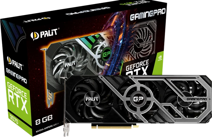 Palit GeForce RTX 3070 GamingPro V1 (LHR), 8GB GDDR6, HDMI, 3x DP
