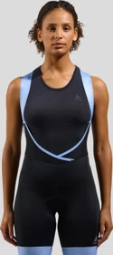 Odlo Zeroweight Tights Bib Fahrradhose kurz black/blue heron (Damen)
