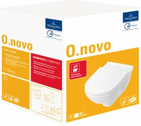 Villeroy & Boch O.novo Wand-Tiefspülklosett Combi-Pack mit WC-Sitz
