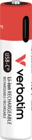 Verbatim AAA-Akku mit USB-C-Anschluss, 4er-Pack