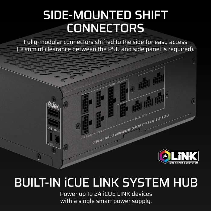 Corsair HXi SHIFT Series HX1500i SHIFT 1500W, ATX 3.1