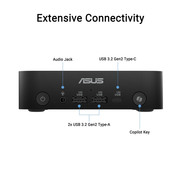 ASUS ExpertCenter PN55-S50010NL, Ryzen AI 5 430, 16GB RAM, 512GB SSD