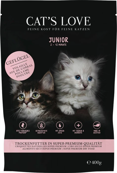 Cat's Love Trocken Junior Geflügel, 400g