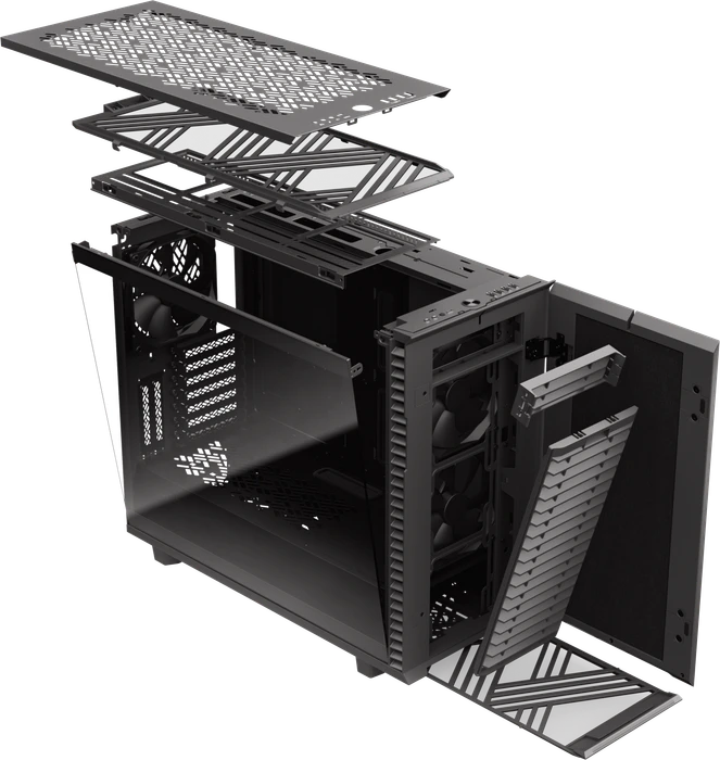 Fractal Design Define 7 Gray TG Light Tint, Glasfenster, schallgedämmt