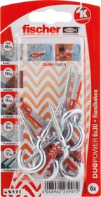 fischer DuoPower 6x30 RH K Schrauben/Dübel-Sortiment, 6 Stück