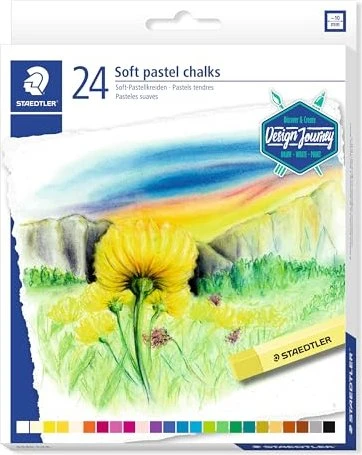 Staedtler 2430 weiche Ölmalkreide pastell, 23 Farben, 24er-Set
